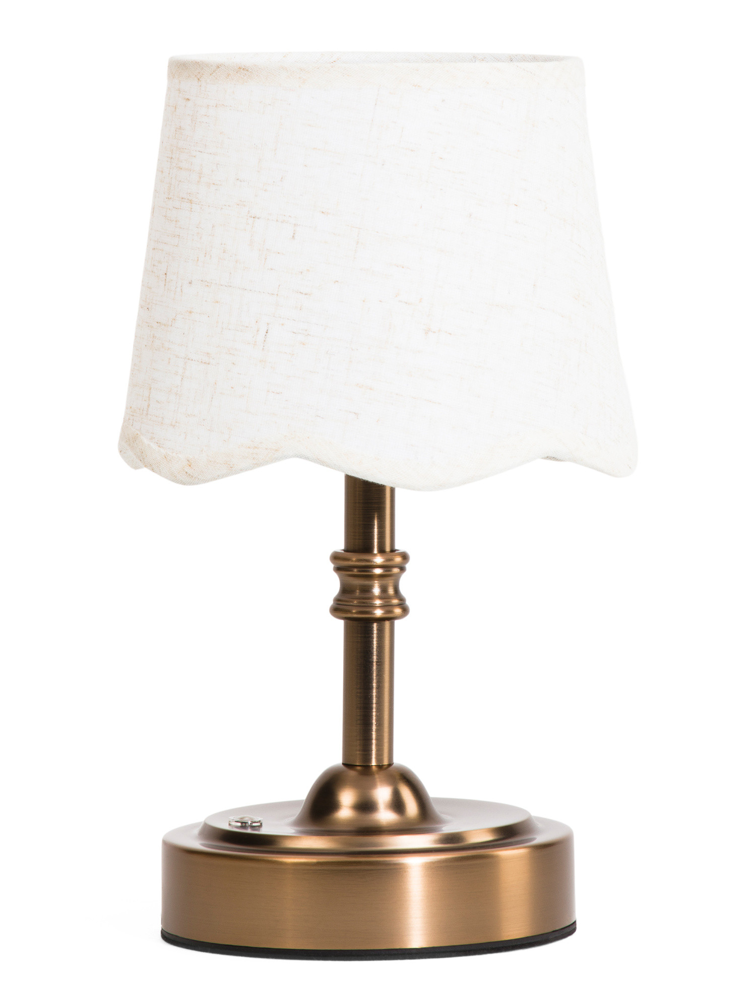 10in Scalloped Fabric Shade Rechargeable Lamp | TJ Maxx