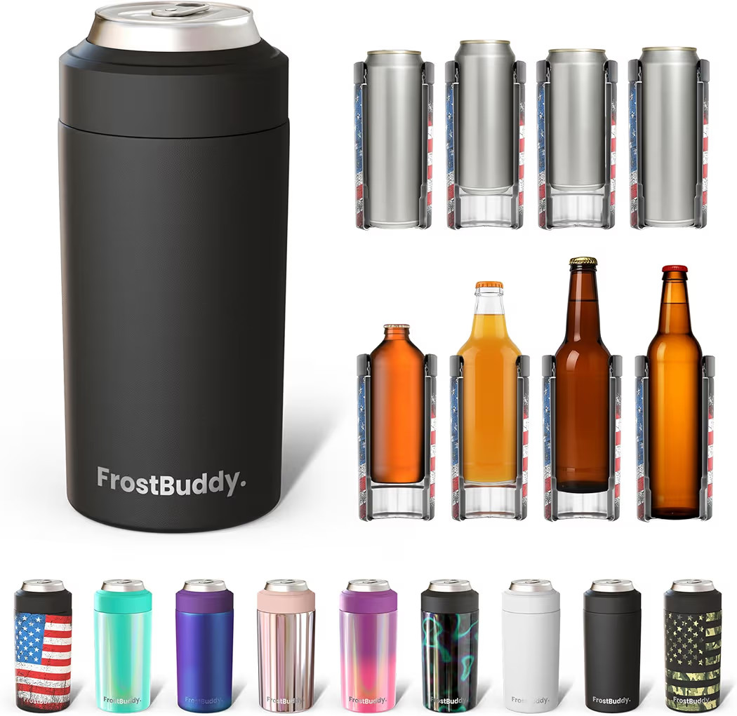 Frost Buddy Universal Can Cooler - Fits All - For Regular 12 & 16 oz or Slim-Size Bottles - Insul... | Amazon (US)