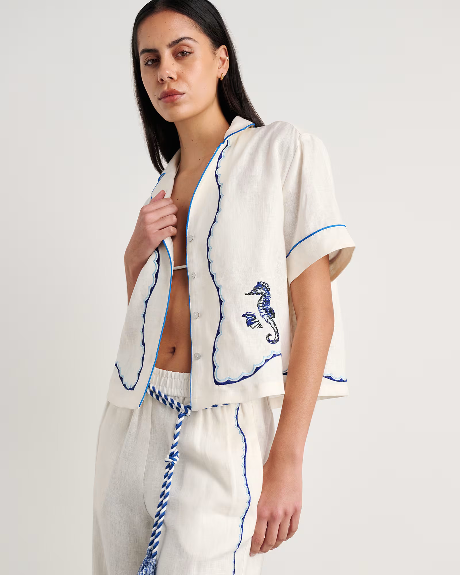 Seahorse Crop Short Sleeve Shirt | JAG (Australia & New Zealand)