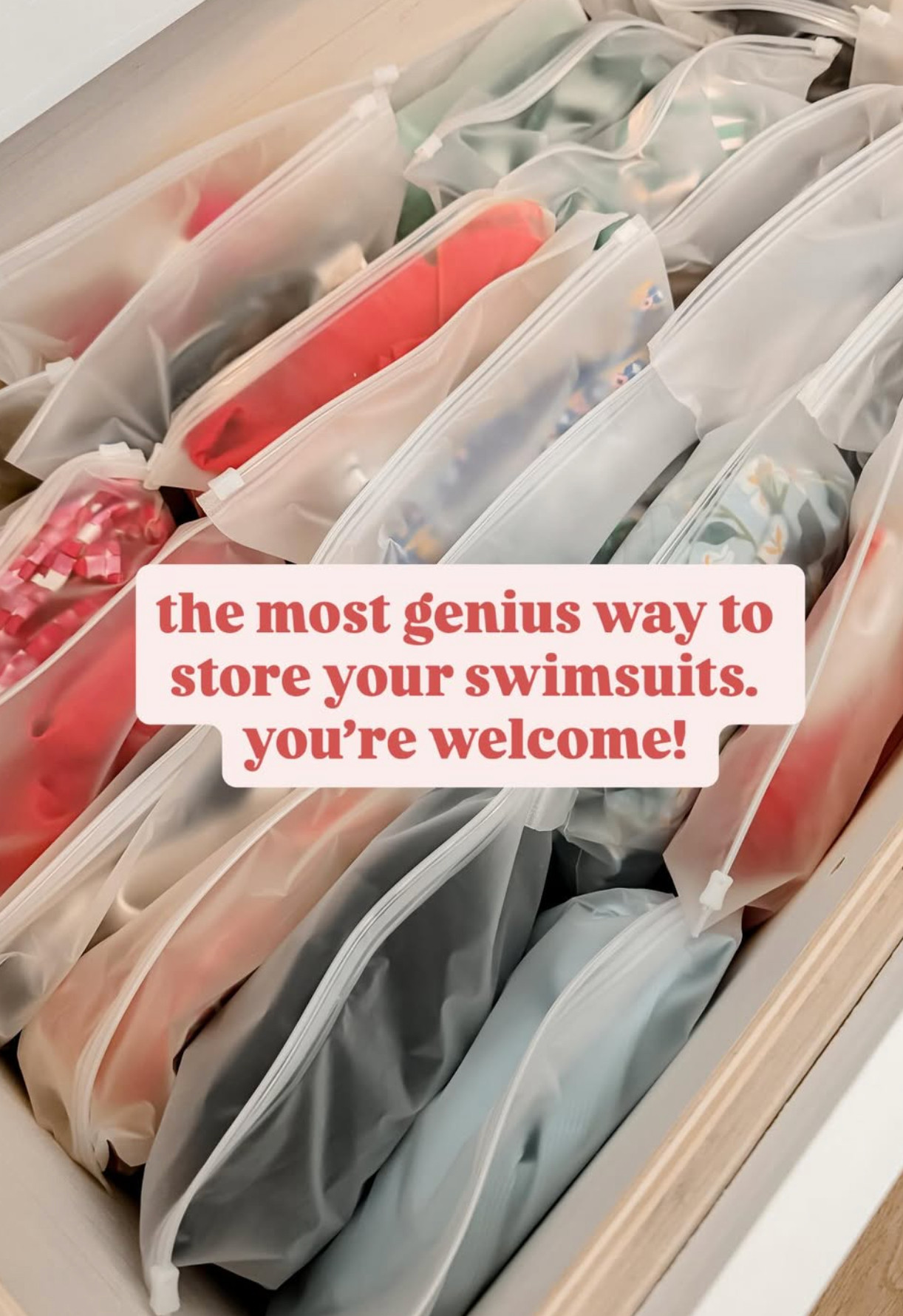 these bags are the best way to store your swimsuits! It completely changed my swim drawer. Adding other home favorites!  

 