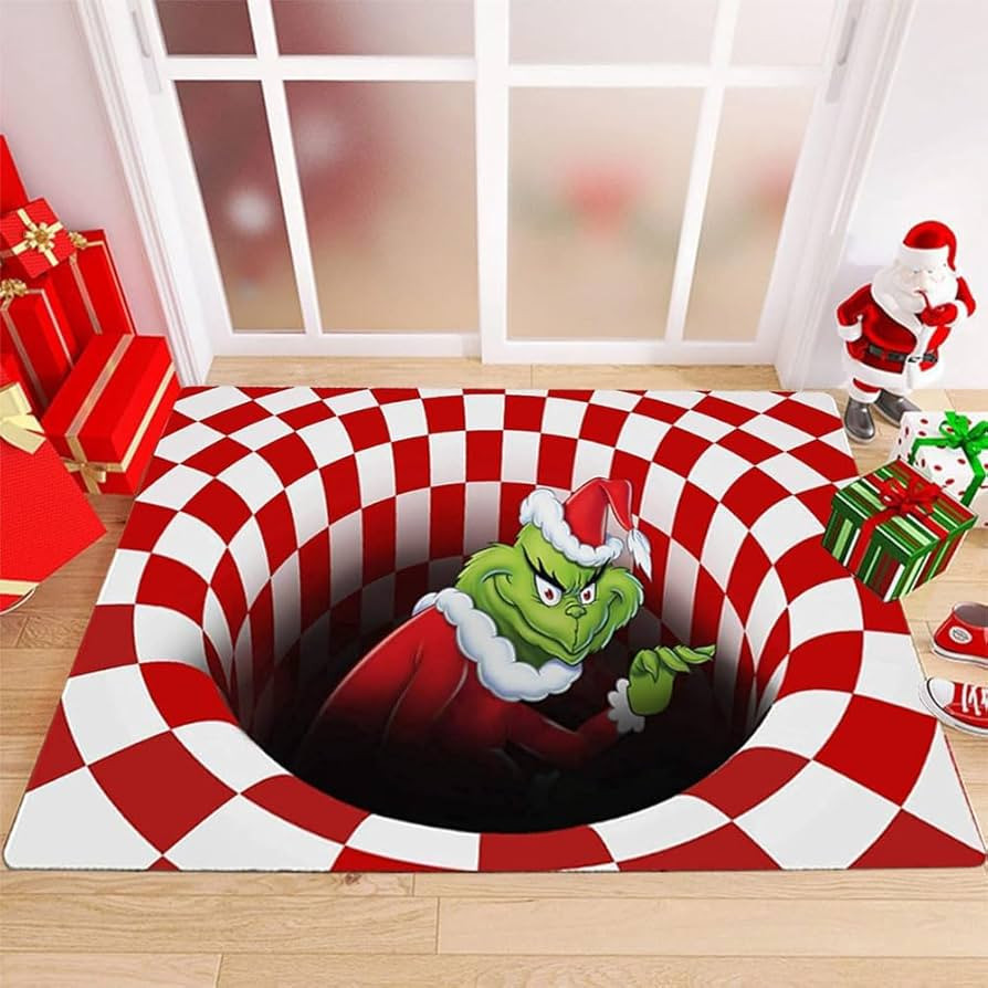 3D Illusion Doormat, Funny Entryway Rug for Christmas Decoration Indoor Outdoor Halloween Welcome... | Amazon (US)