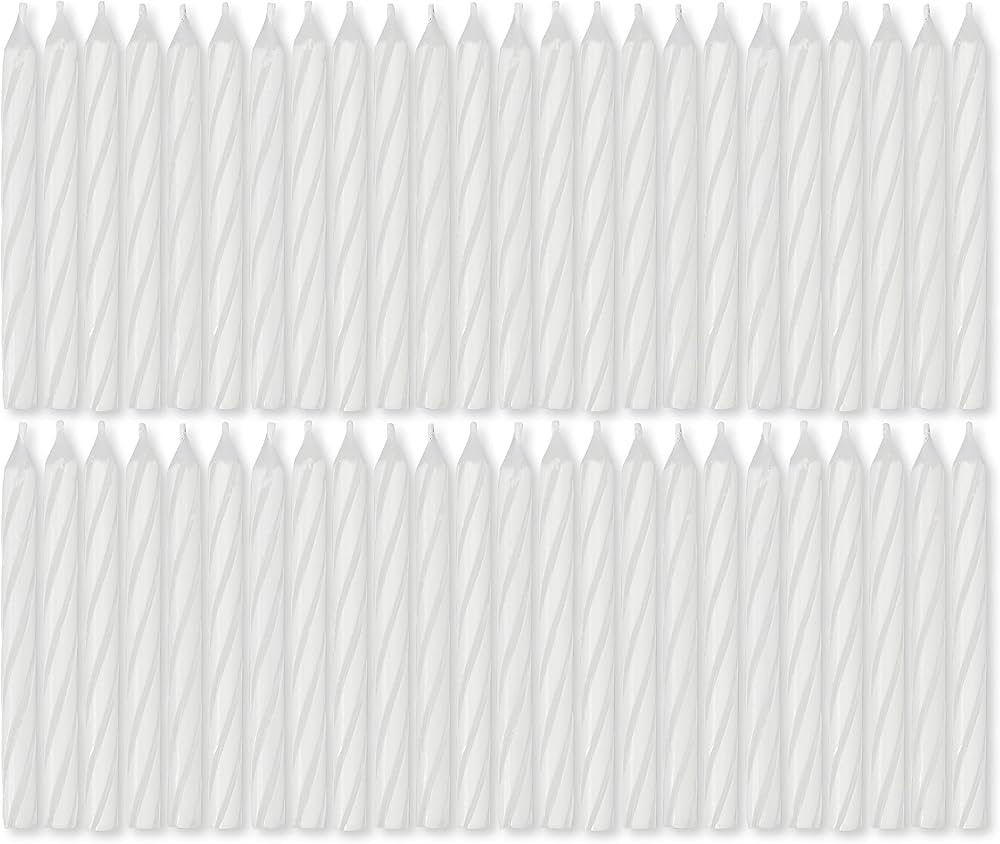 American Greetings Birthday Candles, Small White Spiral (48-Count) | Amazon (CA)