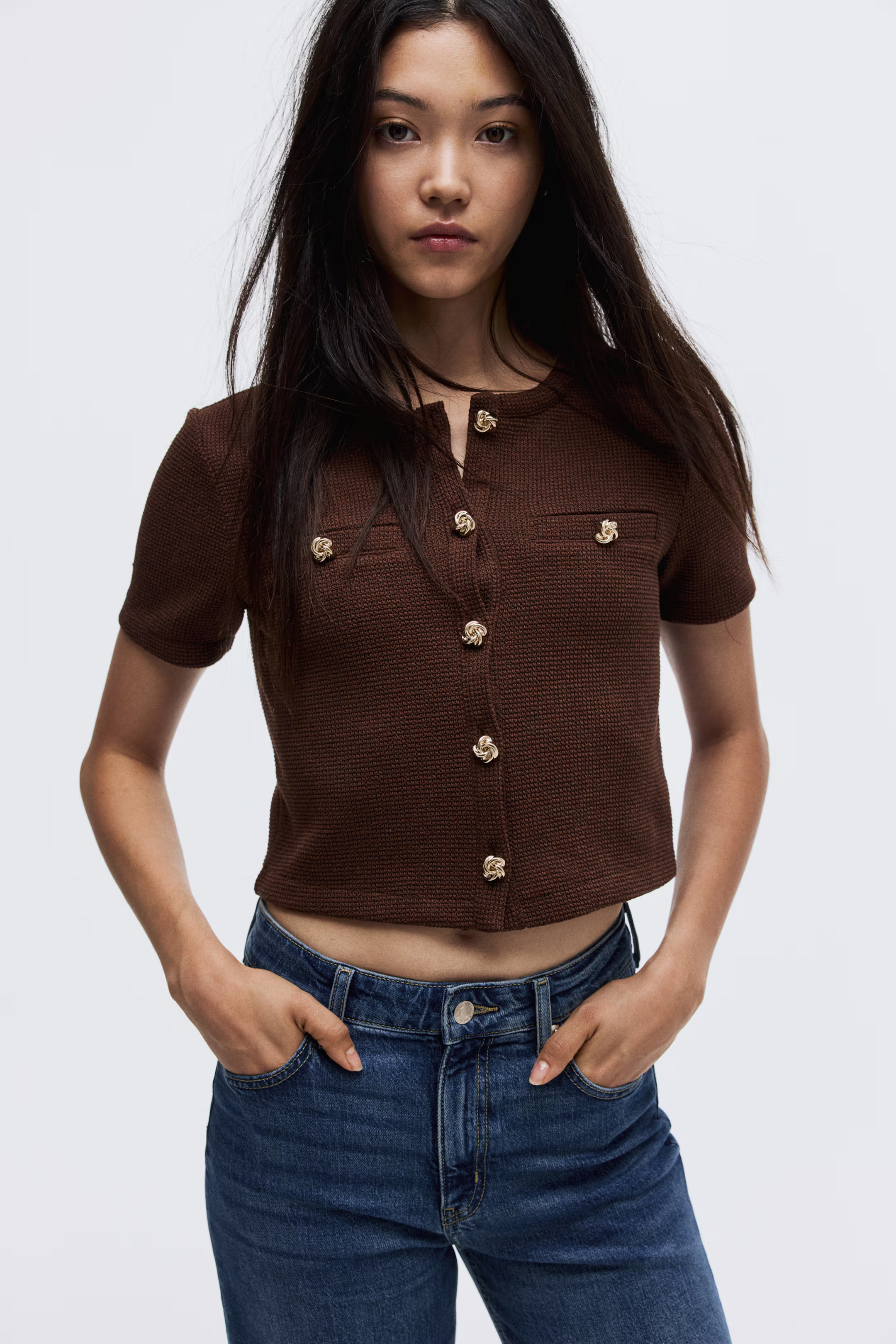 Textured jersey cardigan | H&M (US + CA)