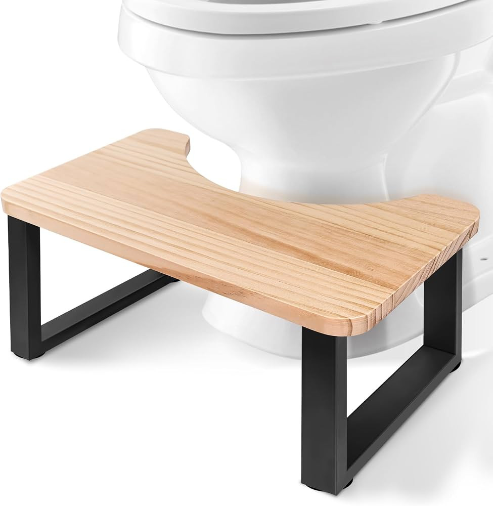 Toilet Stool for Bathroom, 7 Inch Poop Stool for Adult and Children, Portable Bathroom Stool with... | Amazon (US)