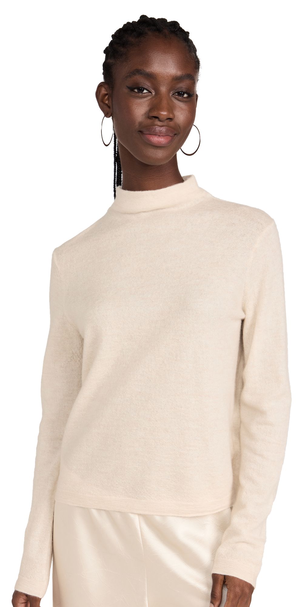 Vince Mock Neck Boiled Cashmere Sweater | Shopbop