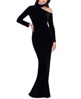 XSCAPE Velvet Cutout Gown - Macy's | Macy's