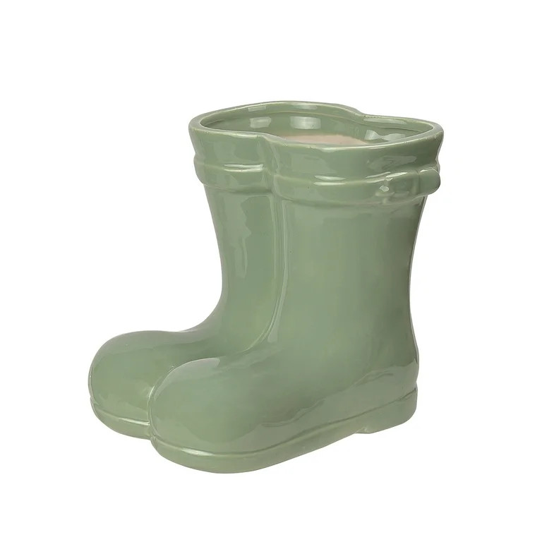 Way to Celebrate Ceramic Green Boot Pot | Walmart (US)