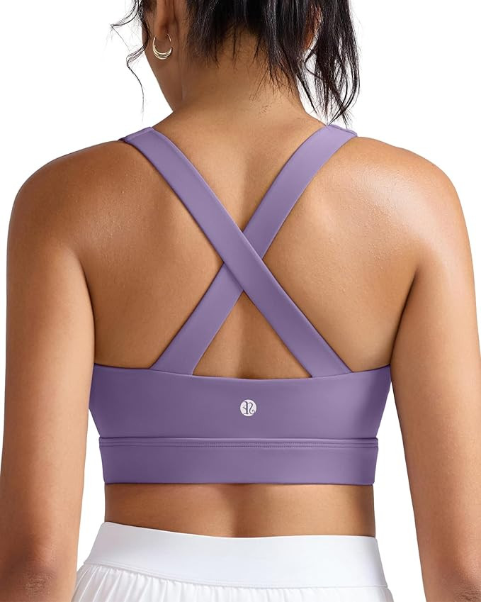 RUNNING GIRL Sports Bra for Women,Molded Cup Strappy Running High Impact Sports Bra with Sewn in ... | Amazon (US)