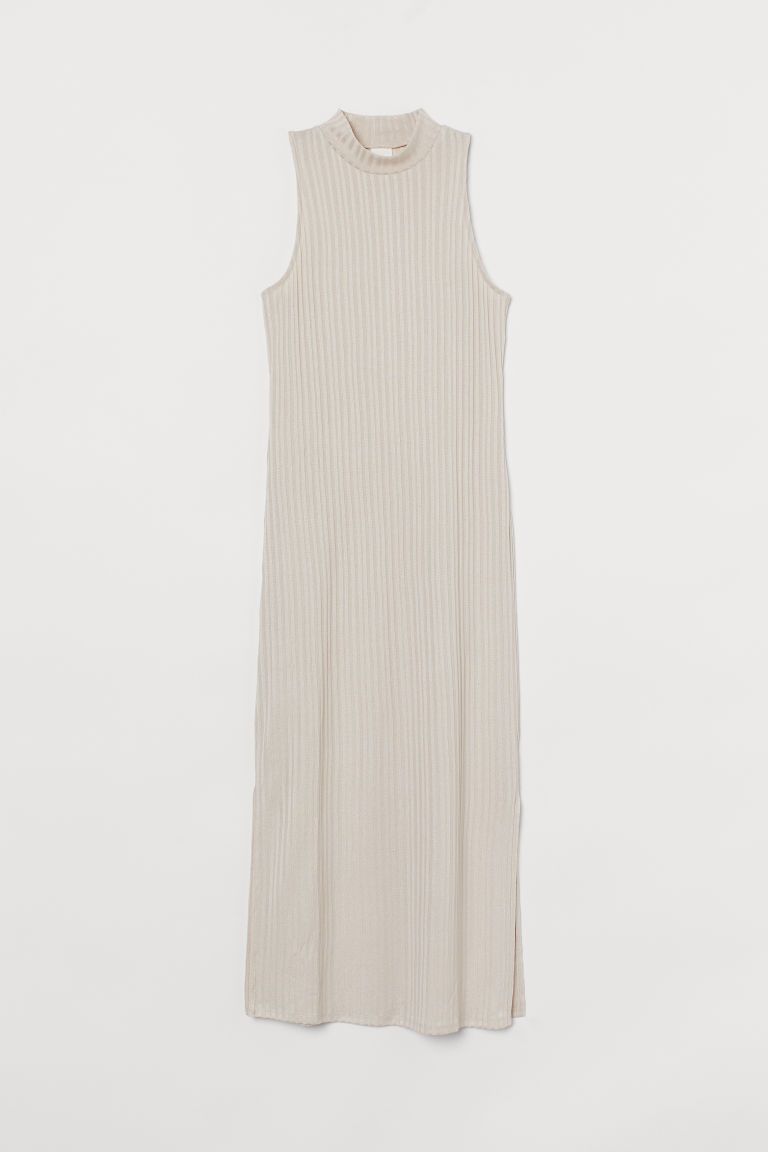 H & M - Ribbed dress - Beige | H&M (UK, MY, IN, SG, PH, TW, HK)