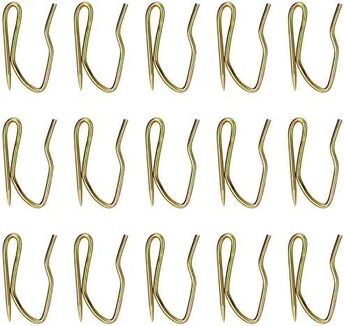 58 Pcs Metal Curtain Hooks, Nydotd Rustproof Metal Hooks Heavy-Duty Offset Pin-On Drapery Hooks f... | Amazon (US)