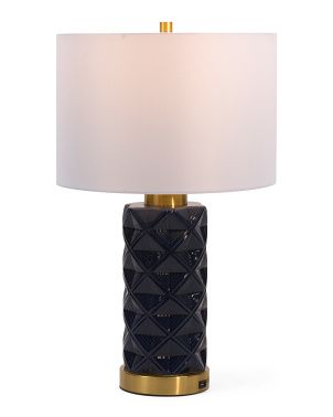 Textured Ceramic Table Lamp | Furniture & Lighting | Marshalls | Marshalls