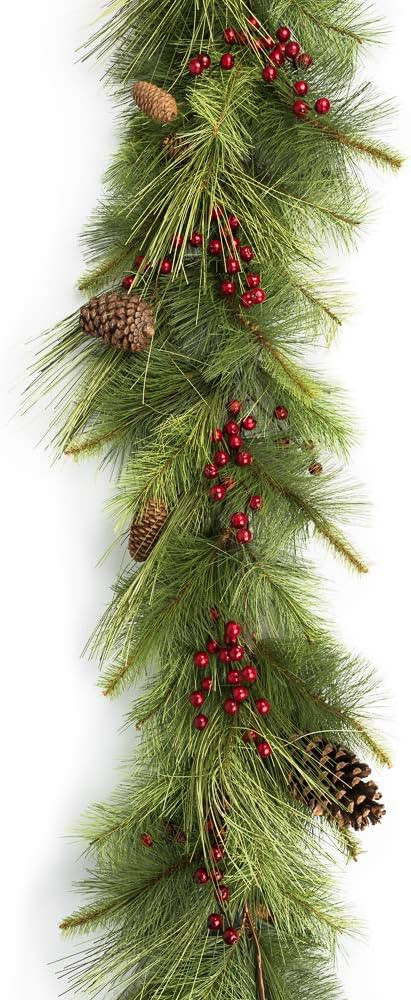 6 ft Long Needle Pine Garland Realistic, Christmas Garland Mantle, Christmas Greenery Garland, Gr... | Amazon (US)