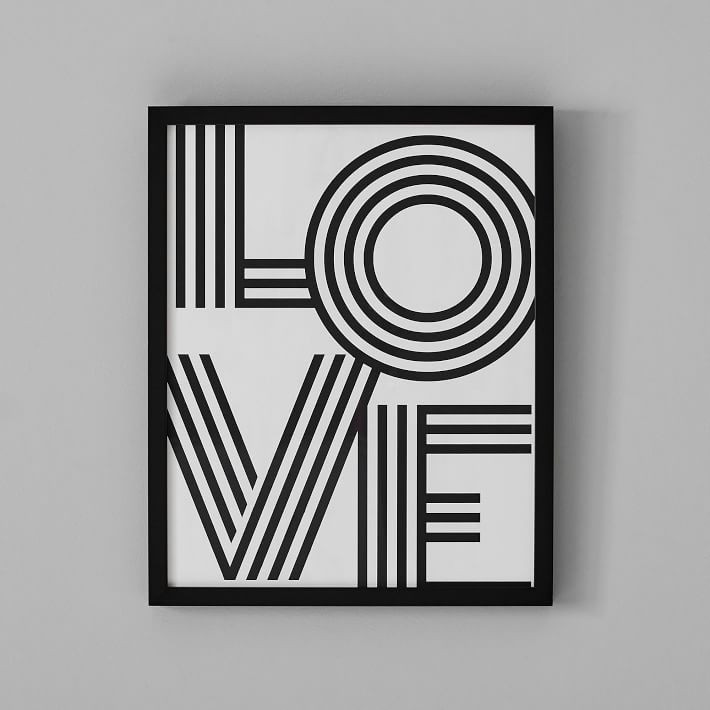 Minted® Retro Love Framed Art by Iveta Angelova | Pottery Barn Teen