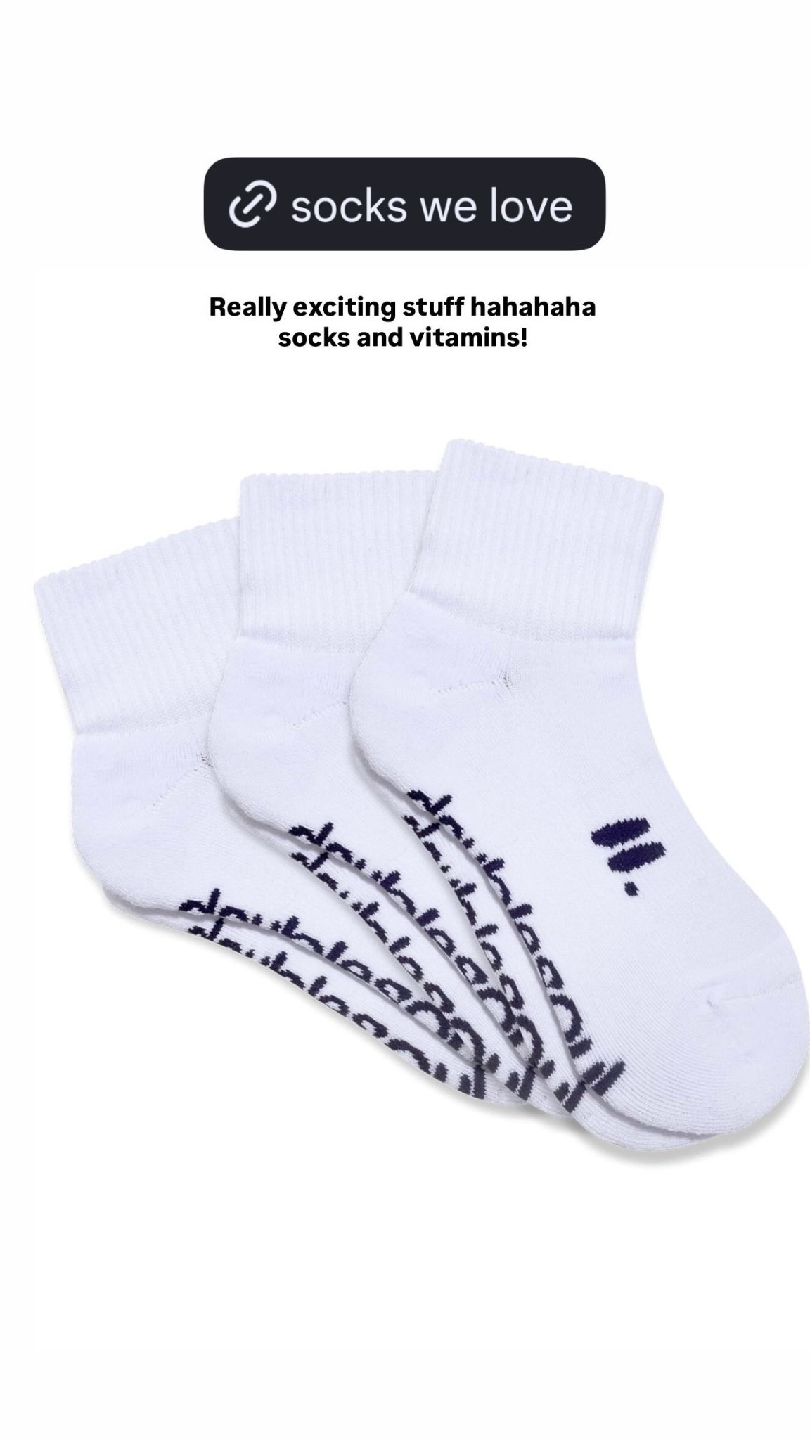 Socks we love! Really exciting stuff hahahaha socks and vitamins!

#LTKSaleAlert #LTKootd #LTKActive