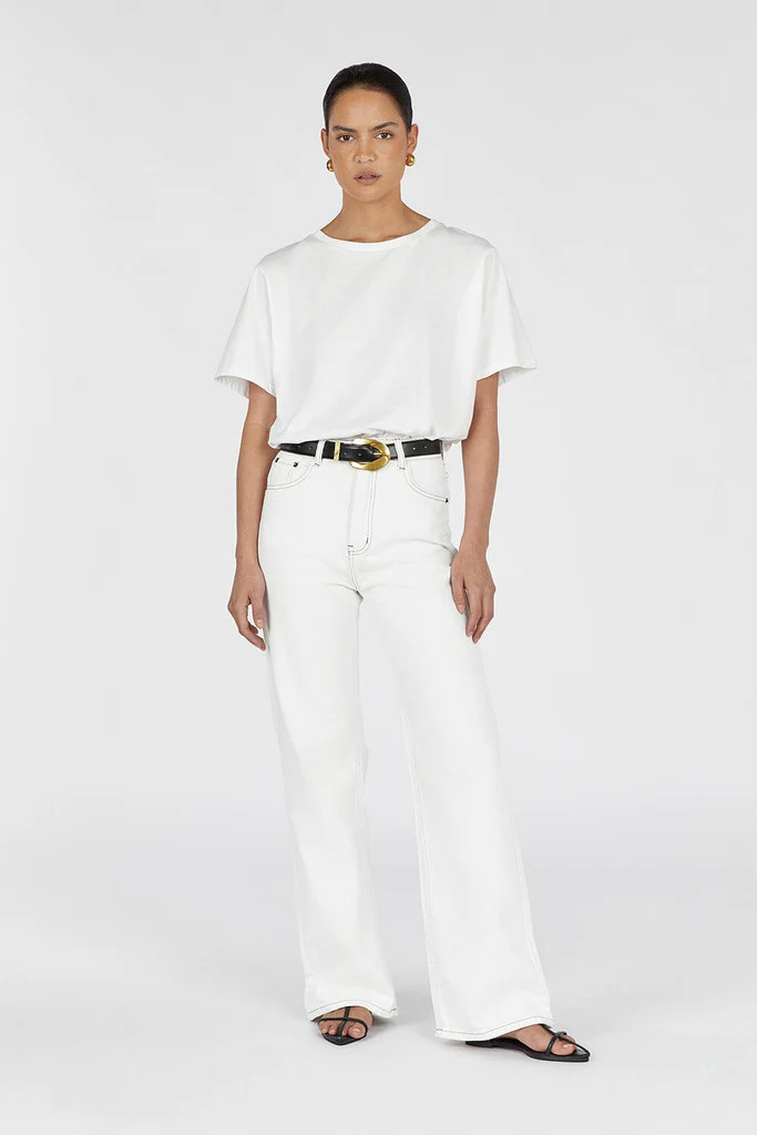 ALEXA OFF WHITE HIGH RISE STRAIGHT JEAN | DISSH