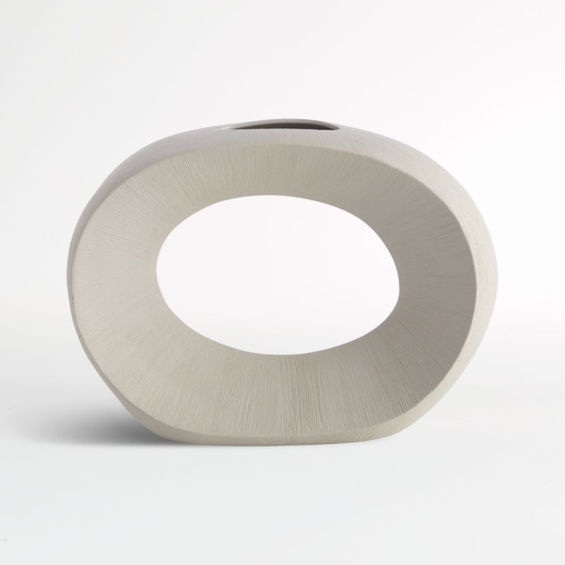 Alura Cream Open Vase + Reviews | Crate & Barrel | Crate & Barrel