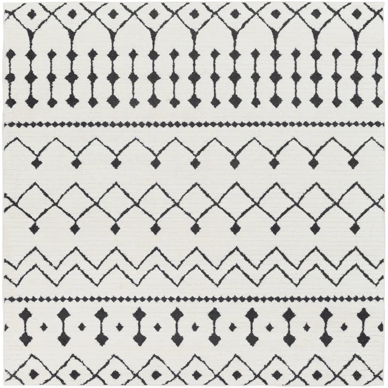 Rhodes Geometric Black/Charcoal Area Rug | Wayfair North America