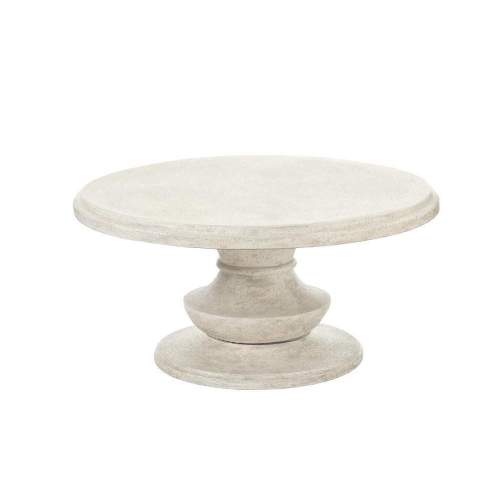 Megan Round Terrafab Outdoor Coffee Table | The Home Depot