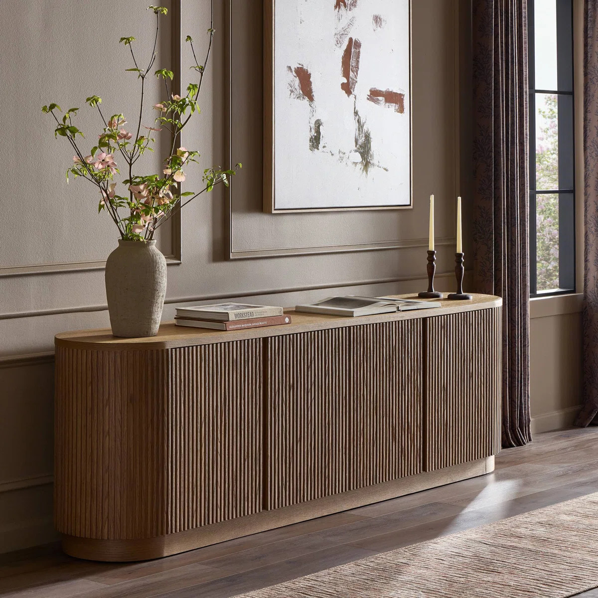 Fransen Media Console-Desert Oak | Wayfair North America