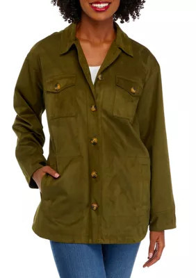 Wonderly Women's Faux Suede Shacket, Xxl | Belk