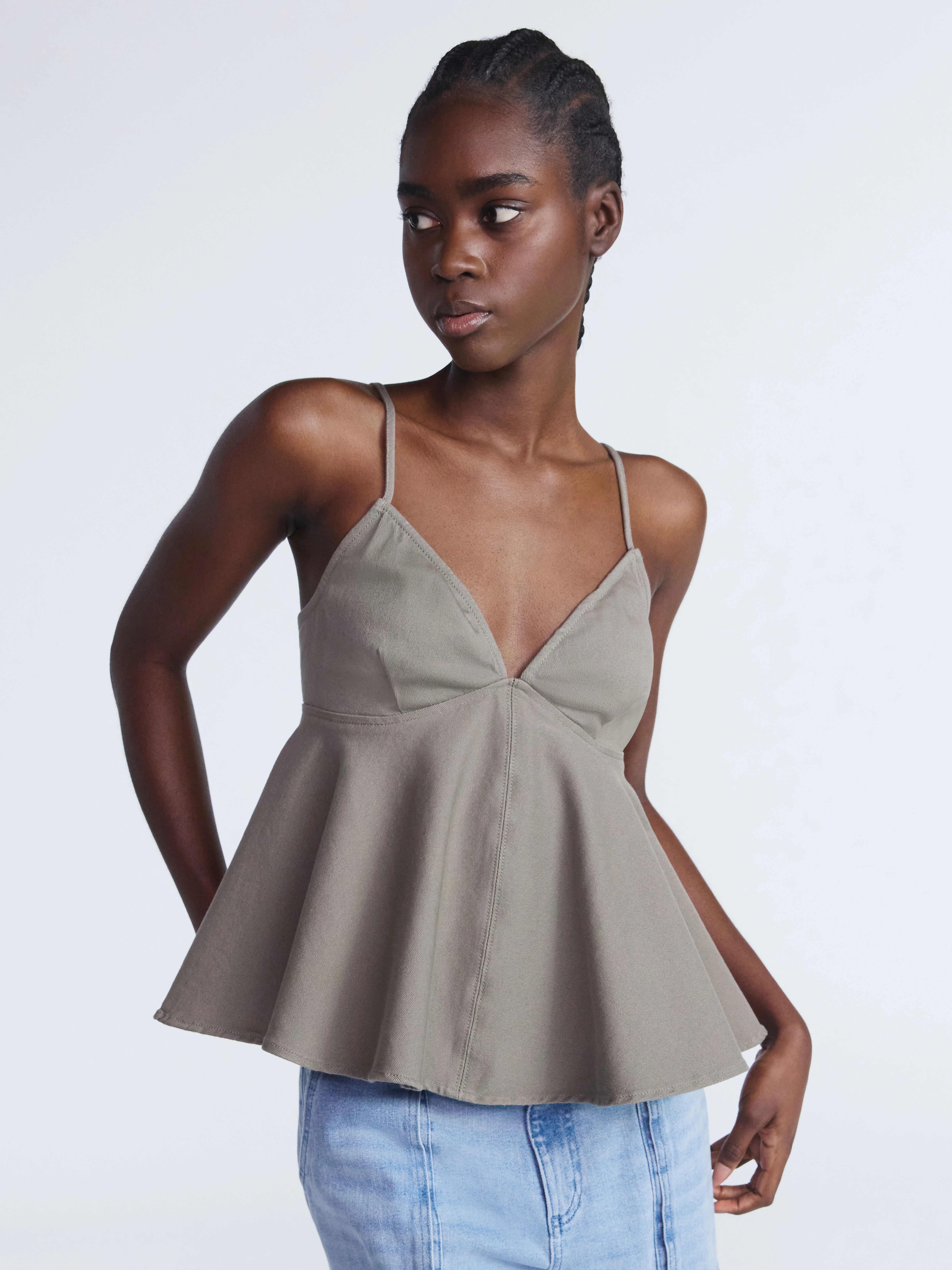 Scoop Women's and Women’s Plus Denim Peplum Top, Sizes XS-4X | Walmart (US)