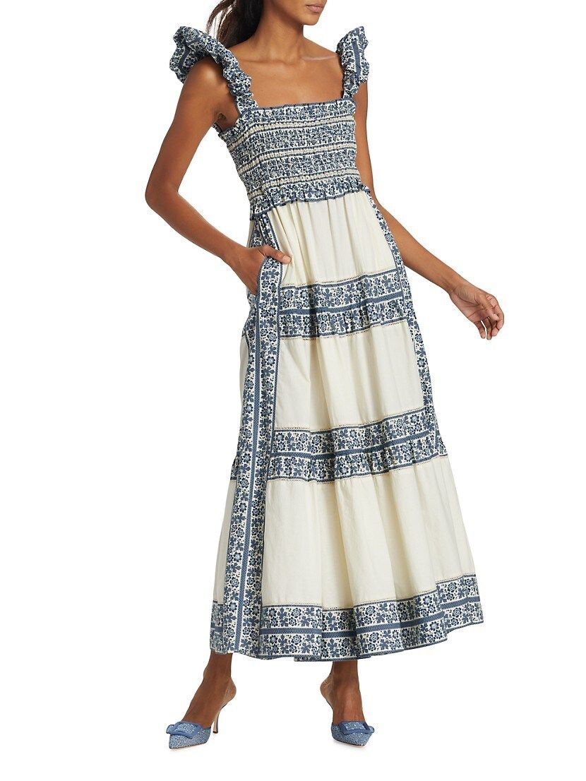 Arlo Floral Smocked Cotton Dress | Saks Fifth Avenue