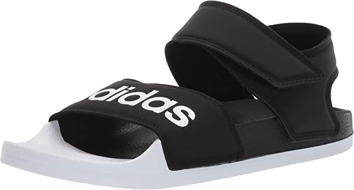 adidas Women's Adilette Sandal Slide, Core Black/White/Core Black, 8 | Amazon (US)