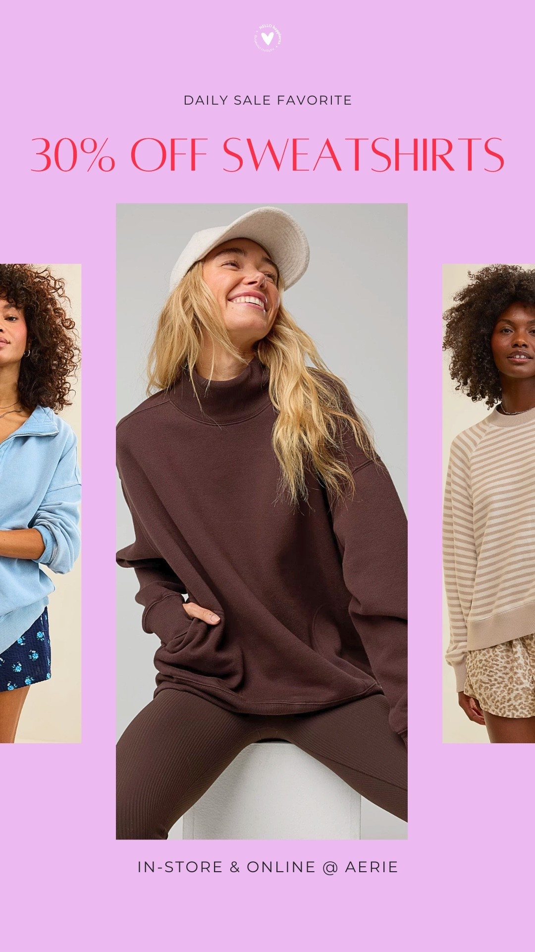 Cozy season is calling 🤎☁️ Aerie sweatshirts are 30% off and there are SO many cute styles to grab now + live in all fall long!

#LTKootd #LTKSeasonal #LTKSaleAlert