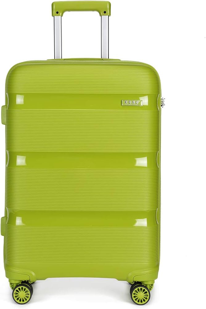 Amazon.com | Kono Carry On Luggage Hard Shell Travel Trolley 4 Spinner Wheels Lightweight Polypro... | Amazon (US)