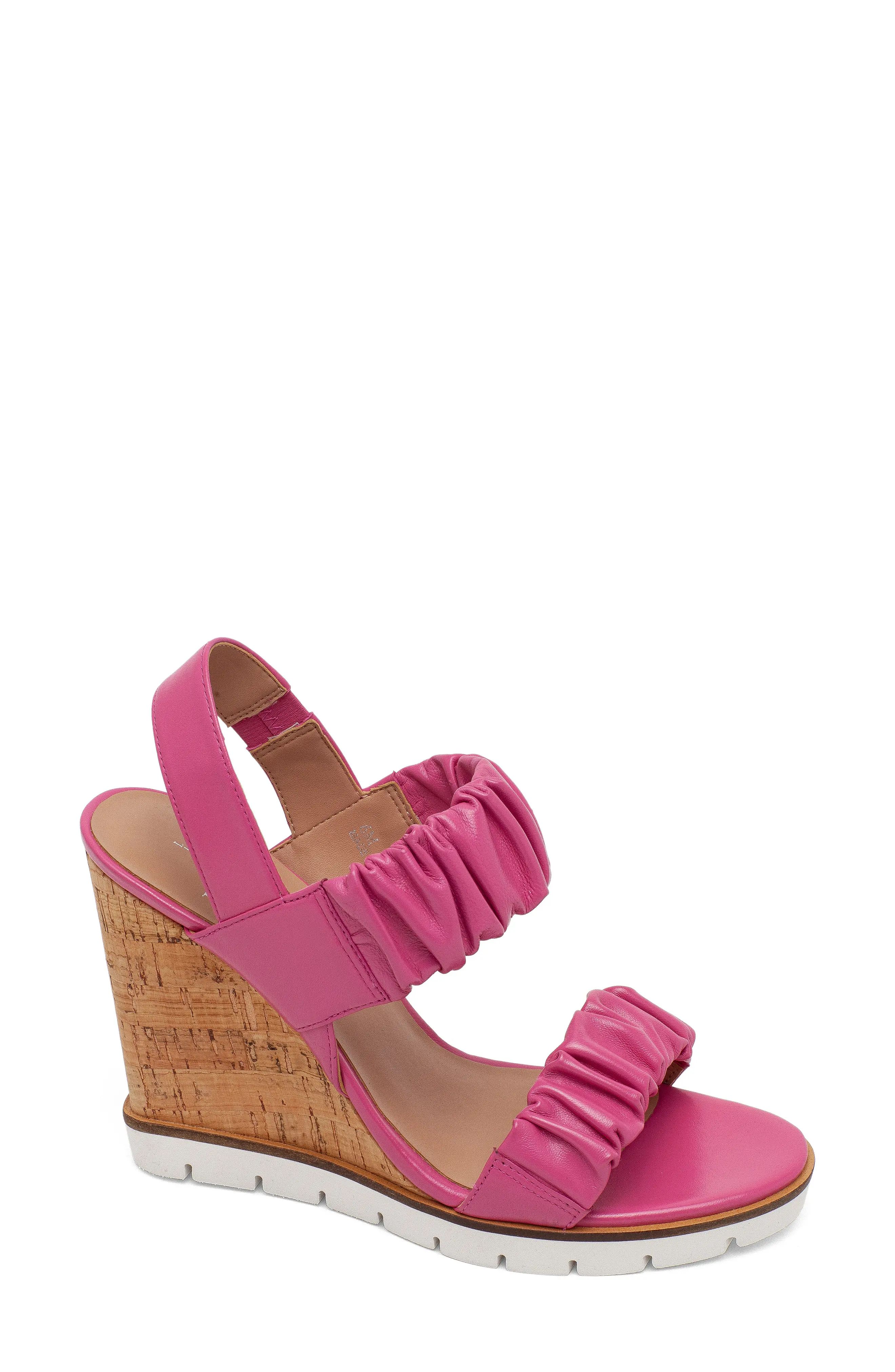 Linea Paolo Estelle Slingback Sandal in Hot Pink Leather at Nordstrom, Size 8.5 | Nordstrom