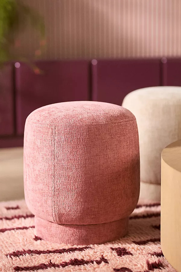 Willet Woven Rounded Ottoman | Anthropologie (US)