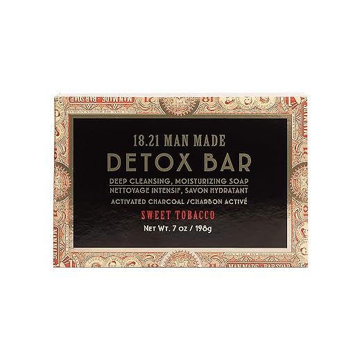 18.21 Man Made Men's Deep Cleansing Soap Bar 7 oz. - Activated Charcoal for Oily/Acne Prone Skin,... | Amazon (US)