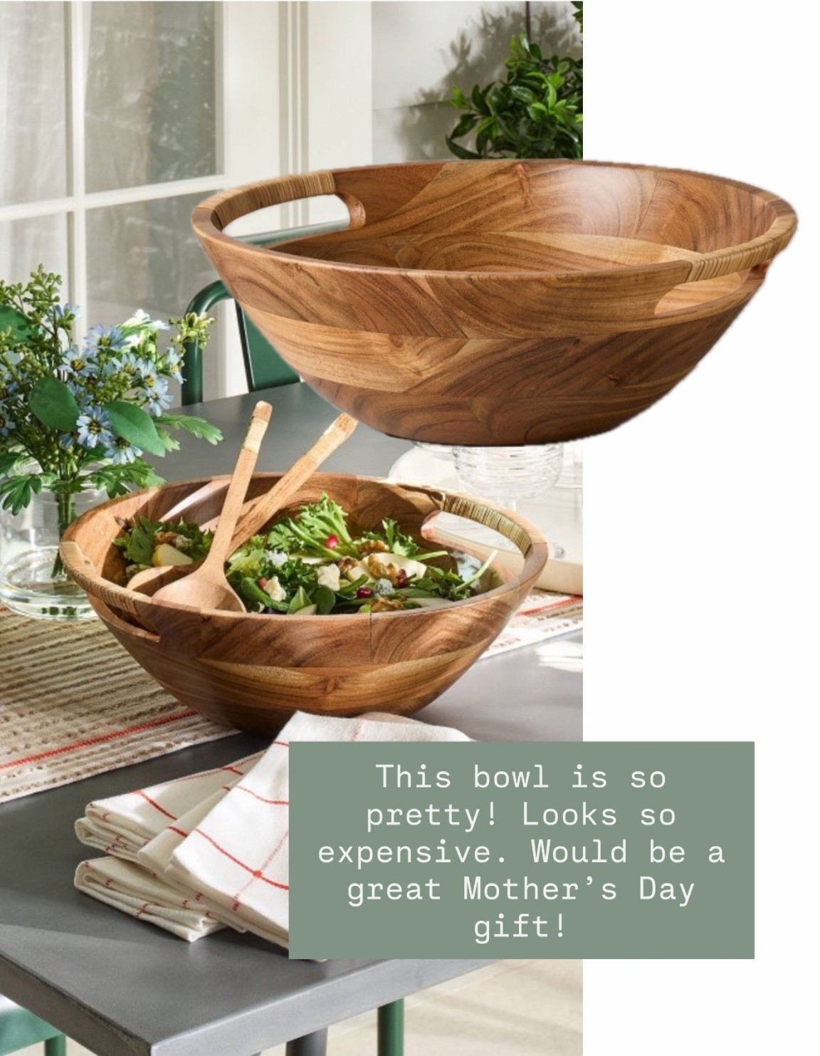 This wooden bowl would make a great Mother’s Day gift for the mom who loves to host!

Loverly Grey, Mother’s Day gift ideas, Target find, wooden serving bowl

#LTKMothersDay