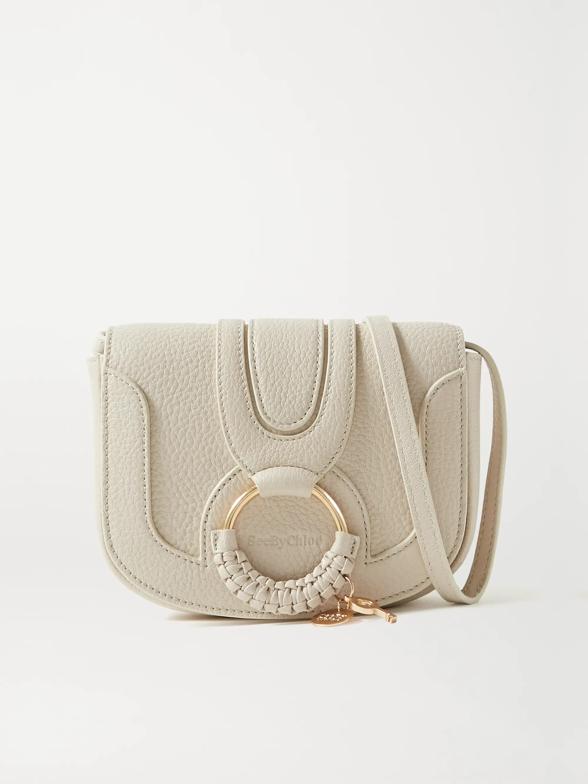 Cream Hana mini textured-leather shoulder bag | SEE BY CHLOÉ | NET-A-PORTER | NET-A-PORTER (UK & EU)
