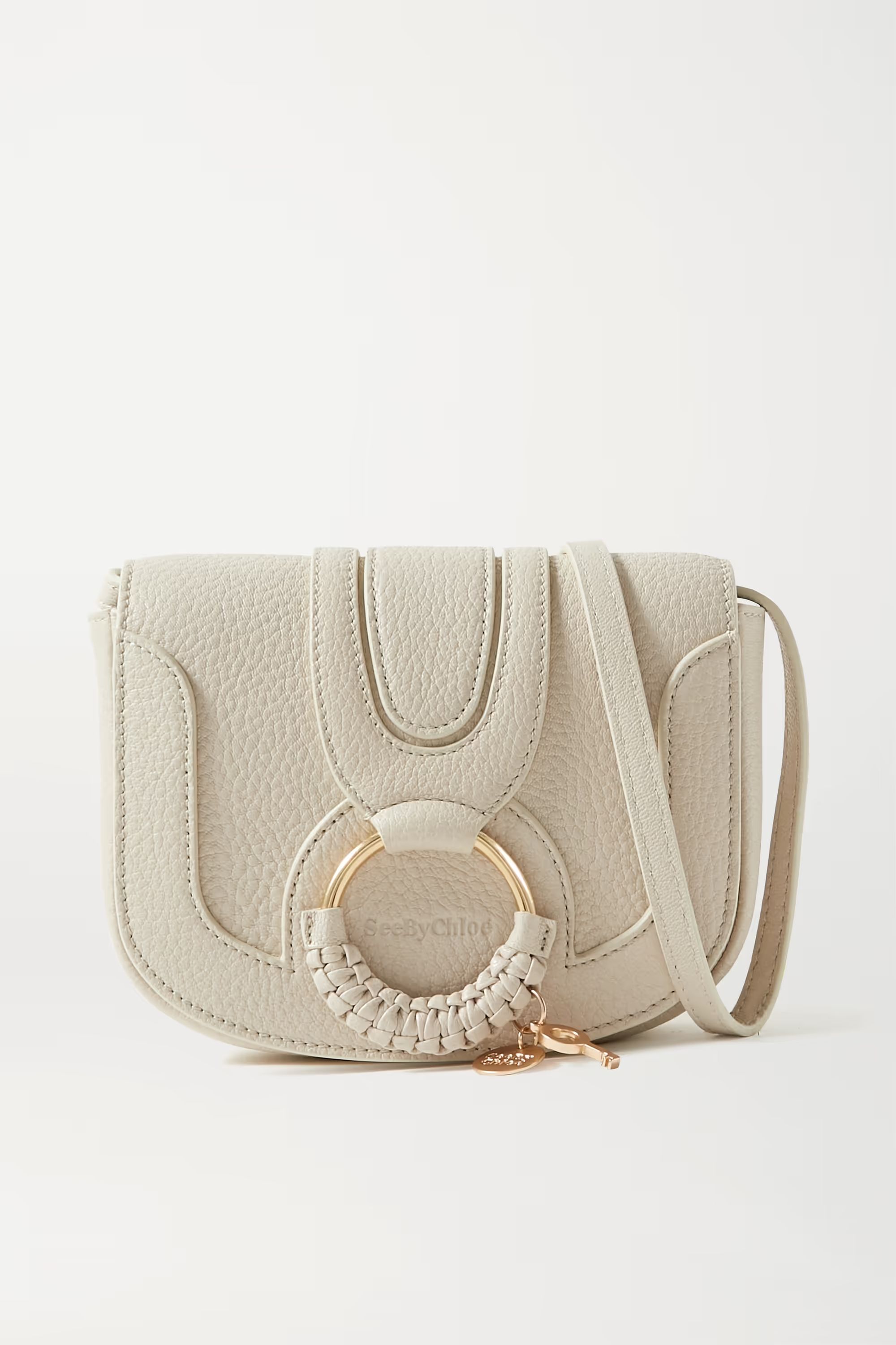 Cream Hana mini textured-leather shoulder bag | SEE BY CHLOÉ | NET-A-PORTER | NET-A-PORTER (UK & EU)
