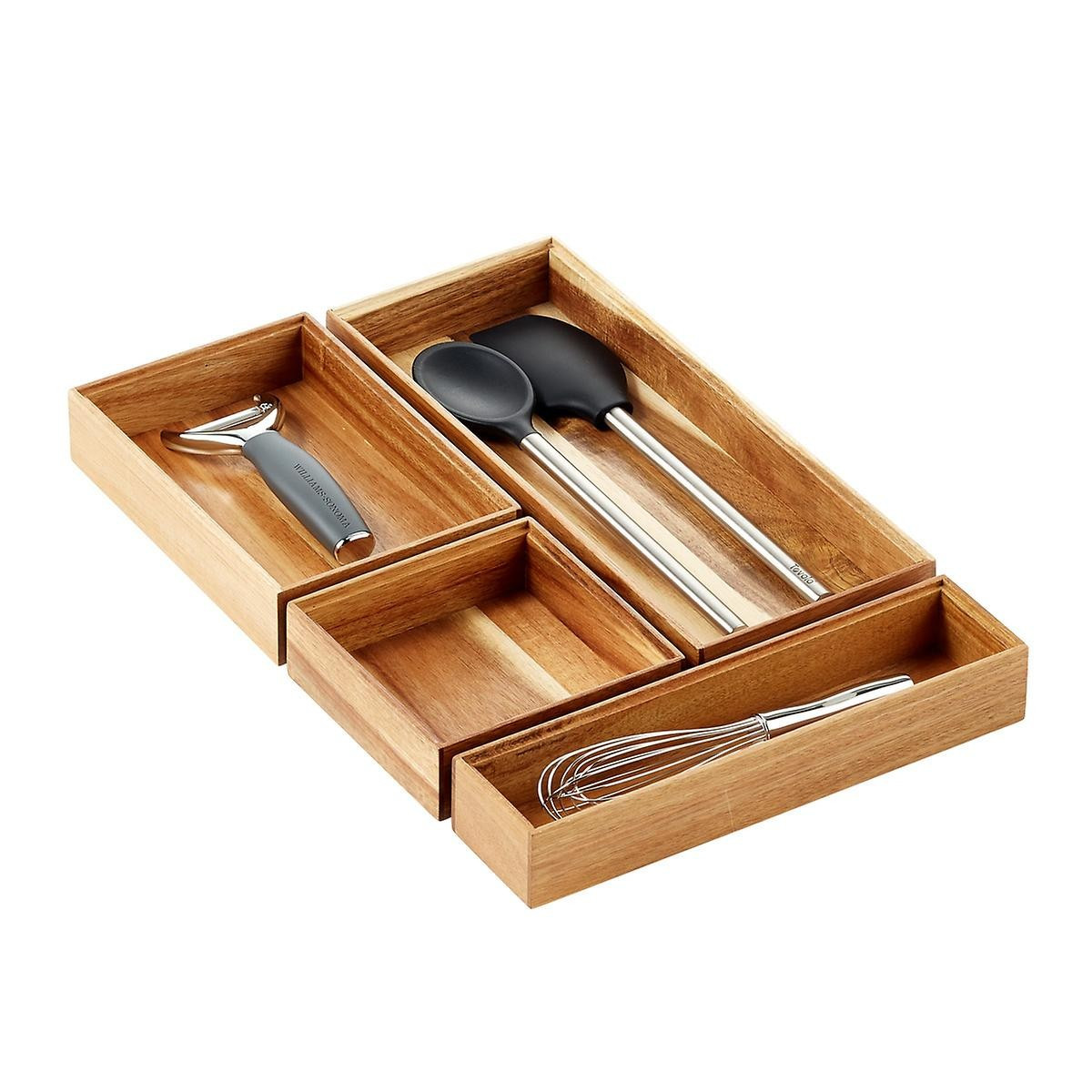 Acacia Stacking Drawer Organizer | The Container Store