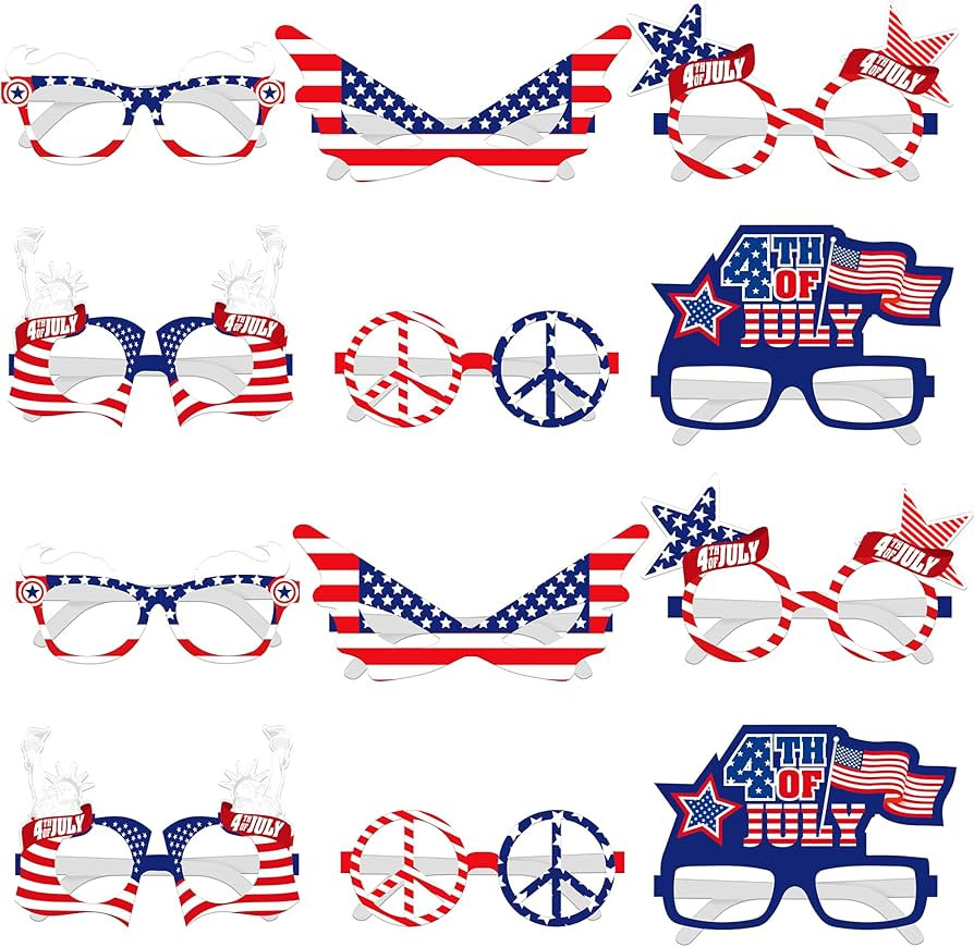 KatchOn, 4th of July Glasses for 4th of July Decorations - Pack of 12, Independence Day Decoratio... | Amazon (US)