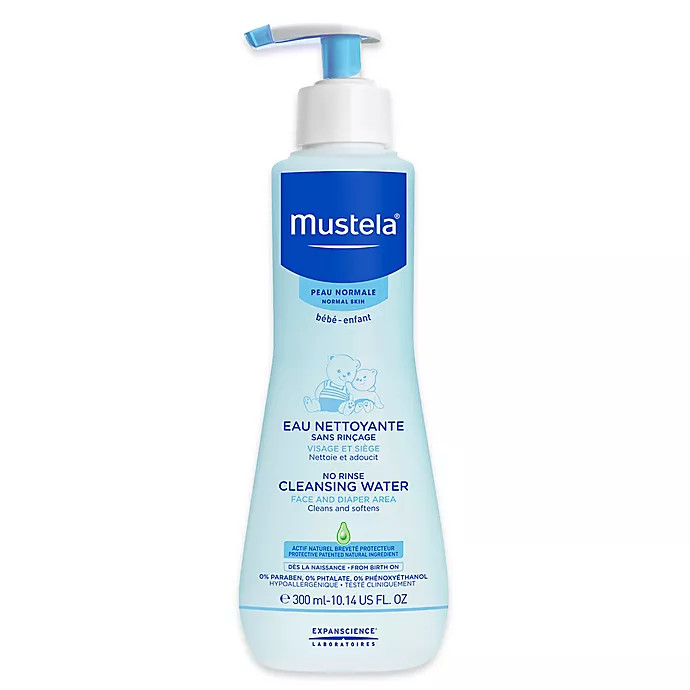Mustela® 10.1 oz. No-Rinse Cleansing Water for Face and Diaper Area | buybuy BABY