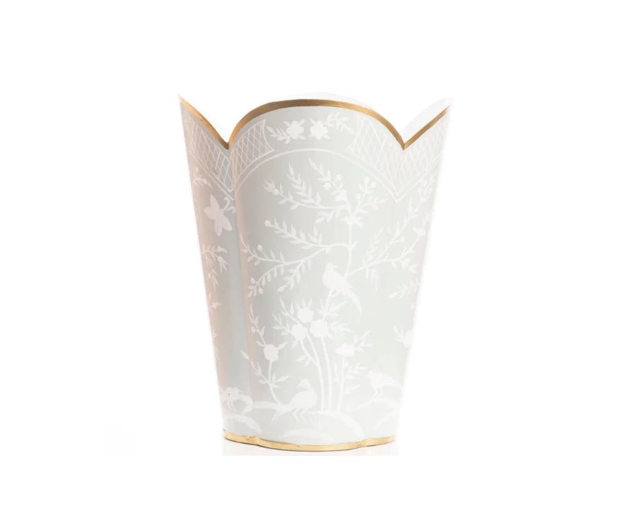 Chinoiserie Scalloped Wastepaper Basket | Half Past Seven