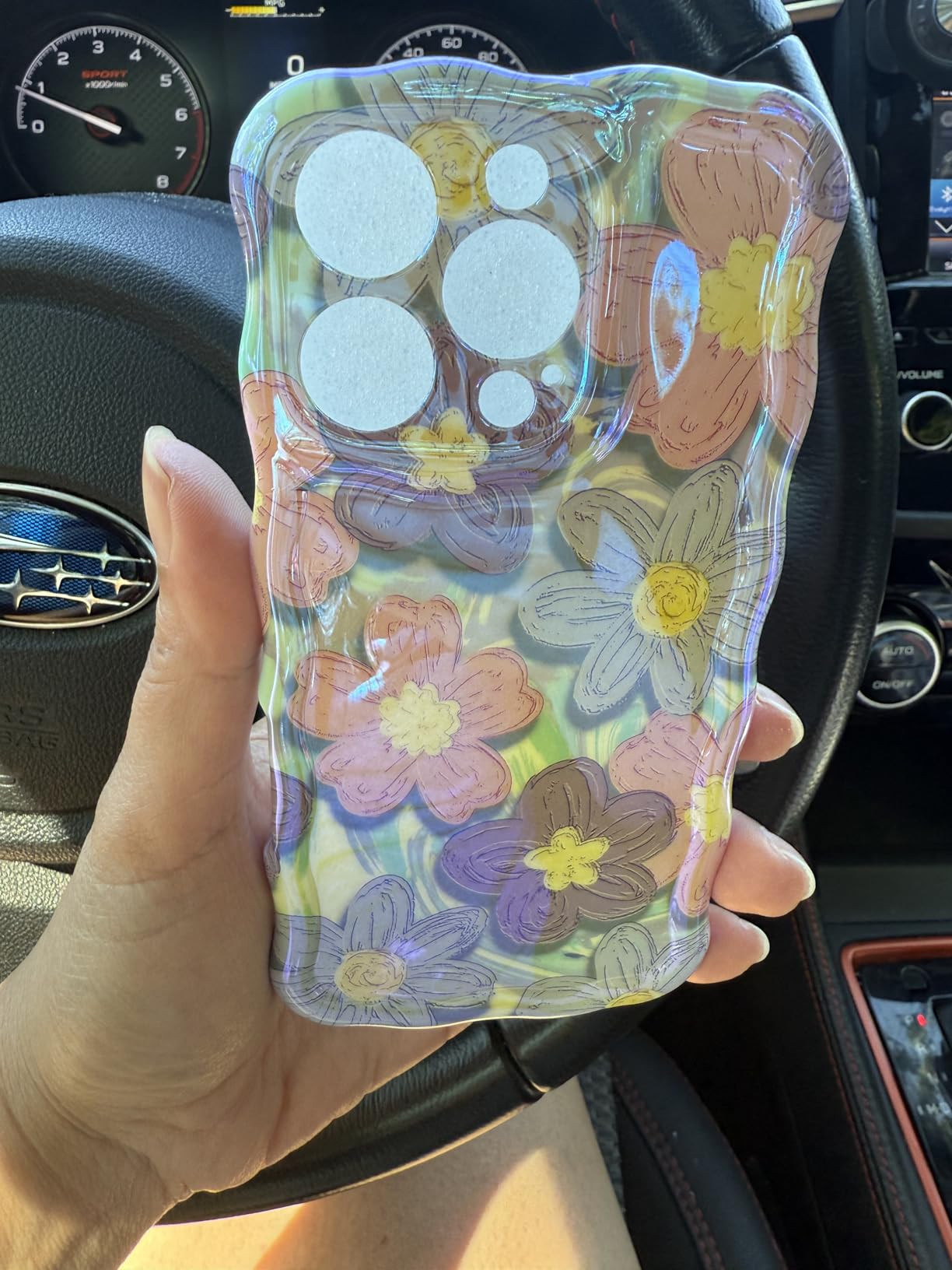 EYZUTAK Case for iPhone 15 Pro Max, Colorful Retro Oil Painting Printed Flower Laser Glossy Patte... | Amazon (US)