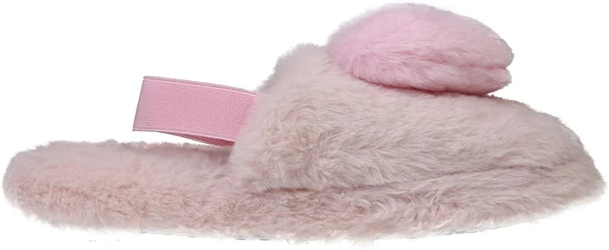 Kensie Women's Faux Fur House Slipper with Elastic Back | Walmart (US)
