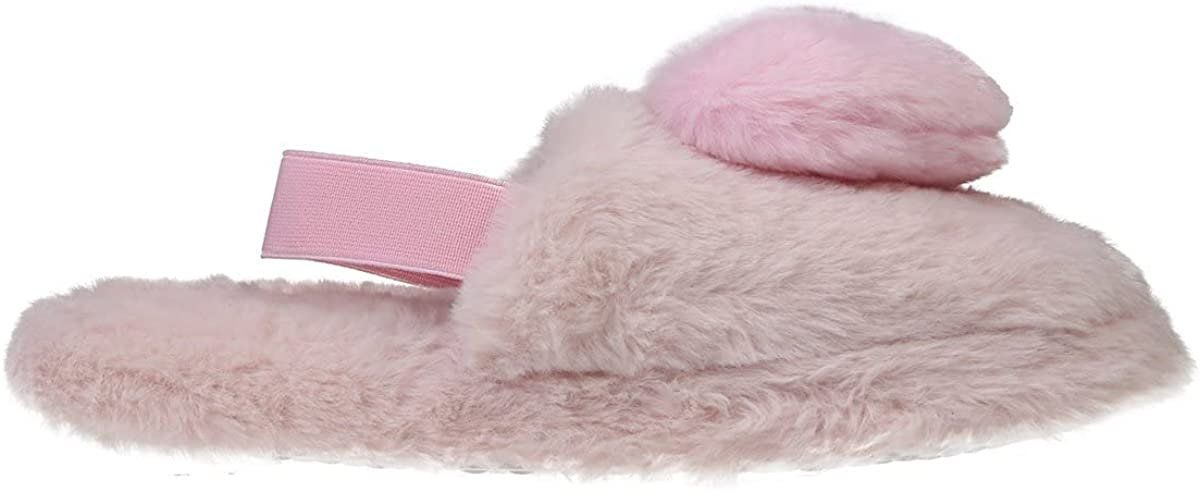 Kensie Women's Faux Fur House Slipper with Elastic Back | Walmart (US)