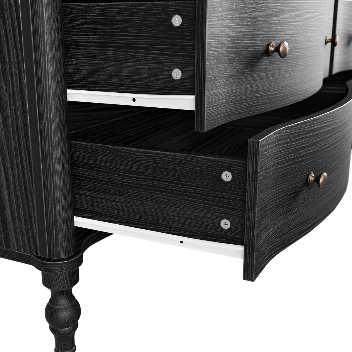 63'' W Vintage 8-Drawer Dresser With Curved Panels & Solid Wood Base | Wayfair North America