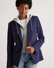 Organic Heavyweight Fleece Hoodie Blazer Insert | Quince