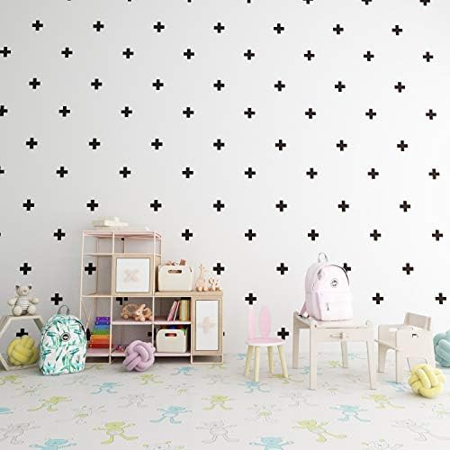 Cross Wall Stickers Vinyl Decal (Black 3"/ 4 Set of 72) | Amazon (US)
