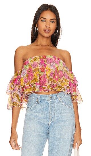 Rossella Ruffle Top in Carnaby Floral | Revolve Clothing (Global)
