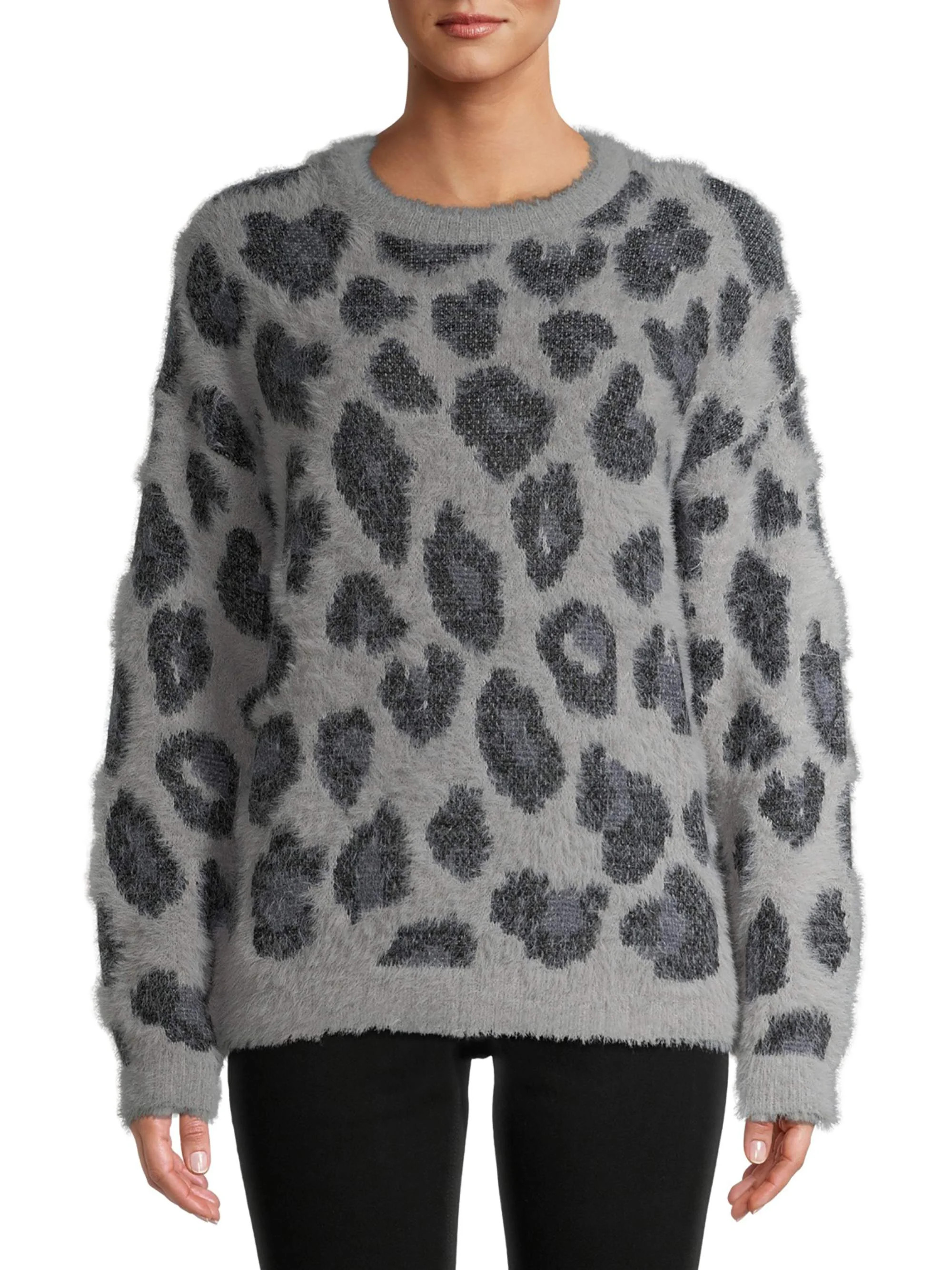 Time and Tru Women's Eyelash Sweater | Walmart (US)