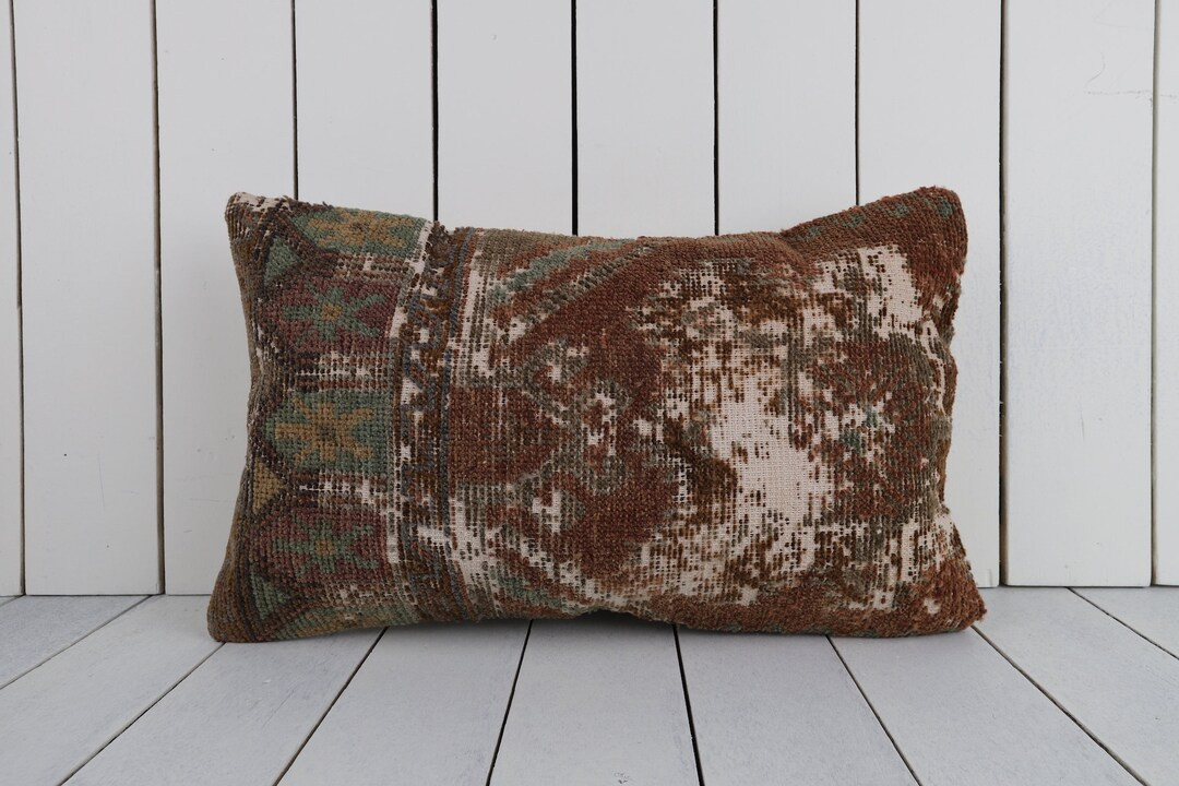 Decorative Throw Pillow, 12x20 Kilim Pillow, Handwoven Turkish Kilim Pillow, Vintage Kilim Pillow... | Etsy (US)