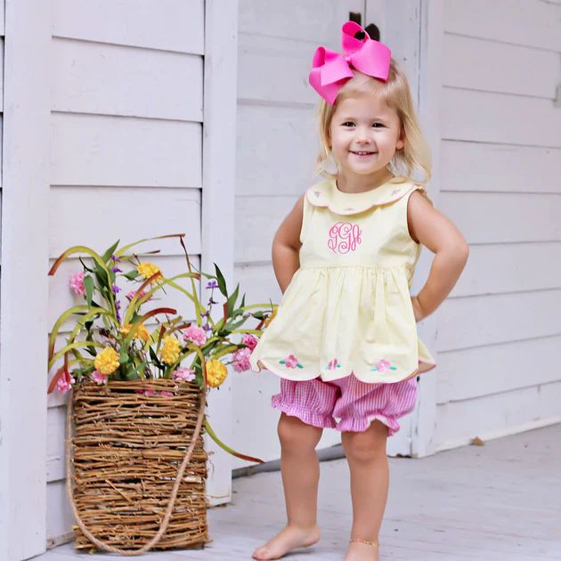 Simply Spring Flowers Yellow Lena Bloomer Set | Classic Whimsy