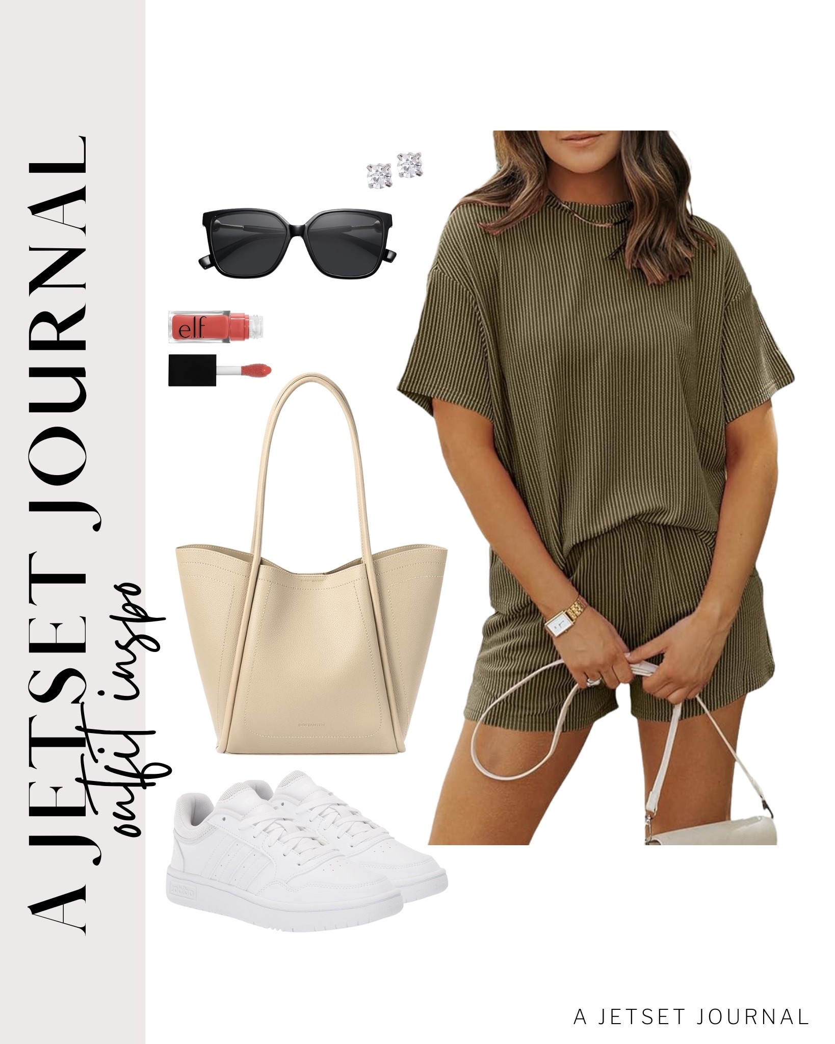 This new set from Amazon is one you'll want to shop now! Style it with stud earrings, white sneakers, and a cute tote bag!
elf lip oil, somfy set, airport outfit, summer shorts, comfy outfit, summer fashion, everyday look, running errand outfit idea, makeup favorite, beauty must have, summer favorite, affordable style, amazon fashion, small purse

#LTKSeasonal #LTKStyleTip #LTKU